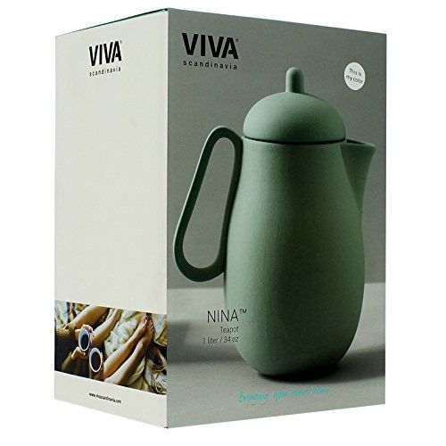  VIVA scandinavia 9102250Teekanne grau 90cl, Porzellan, Grau, 14,5x 11,5x 21cm