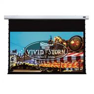 VIVIDSTORM 4K3DUHD Mortar Mount Tab-tensioned Screen,Electric Drop Down Projector Screen,100-inch Diagonal 16:9, with White V Cinema PVC, Wireless 12V Projector Trigger,Model:VXZ