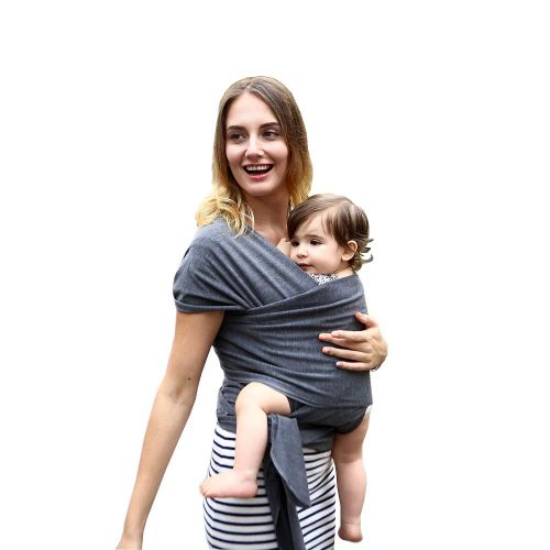  VIVILOV Baby Wrap Carrier,Stretchy Baby Sling,Baby Wrap for Newborn and Infant,Original Carrier Provides Strong Bond with Your Baby(Grey)