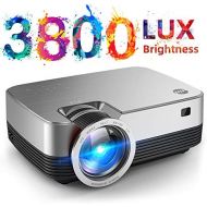 [아마존베스트]VIVIMAGE C480 Mini Projector, 3000 Lux Full HD 1080P Supported and 170 Display Portable Video Projector with 40,000 Hrs LED Lamp Life, Compatible with TV Stick, PS4, HDMI, VGA, TF,