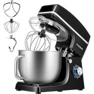 VIVOHOME 7.5 Quart Stand Mixer, 660W 6-Speed Tilt-Head Kitchen Electric Food Mixer with Beater, Dough Hook, Wire Whip, and Egg Separator, Black