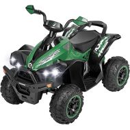 VIVOHOME Kids Ride on ATV, 12V Battery Powered Toy Car with High/Low-Speed 2.7 mph Max Speed, LED Lights, Music, Horn, and Treaded Tires, 4 Wheeler for Kids Ages 3-8 Gift