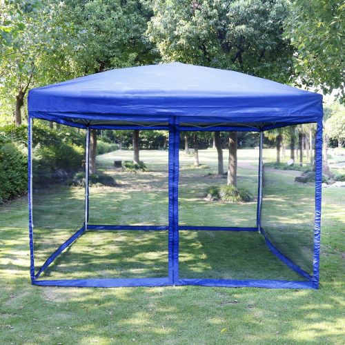 비보 VIVOHOME 210D Oxford Outdoor Easy Pop Up Canopy Screen Party Tent with Mesh Side Walls