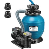 VIVOHOME 14-Inch Sand Filter Pump with Timer 2850 GPH Fits 12700 Gallons Above Ground Pool, 6 Way Valve 63.9 Pound Sand Capacity w/ 2 Adapter Conversion Kit for Intex Pools