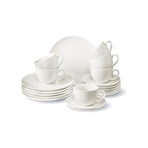 비보 vivo Villeroy & Boch Group 19-5254-7126 Newfreshbasic Kaffeeset 18 teilig Geschirrsets, Porzellan, weiss, 24 x 30 x 21.5 cm, 18 Einheiten