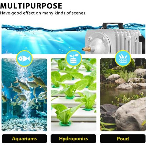 비보 [아마존 핫딜] [아마존핫딜]VIVOHOME Electromagnetic Commercial Air Pump 1110GPH 50W 8 Outlets 110V for Aquarium Fish Tank Aquaponics and Hydroponic Systems