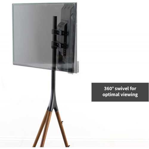 비보 [아마존핫딜][아마존 핫딜] VIVO Artistic Easel 45 to 65 inch LED LCD Screen | Studio TV Display Stand | Adjustable TV Mount with Swivel and Tripod Base (STAND-TV65A)