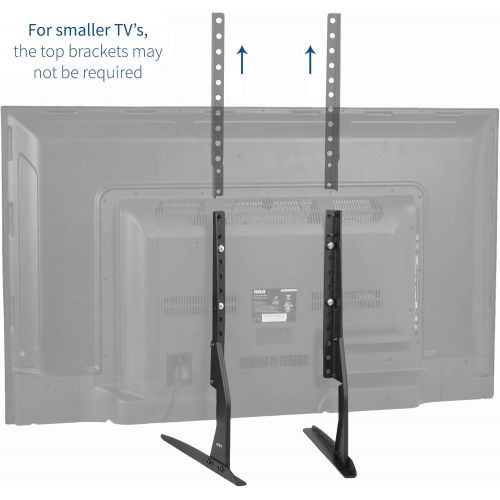 비보 [아마존베스트]VIVO Universal LCD Flat Screen TV Table Top VESA Mount Stand Black | Base fits 22 to 65 (STAND-TV00Y)