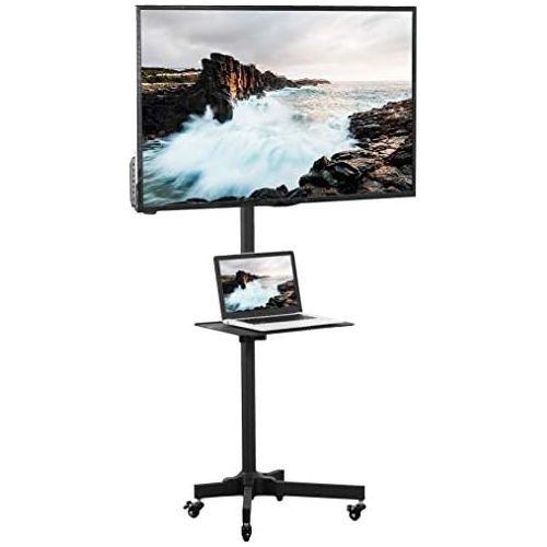 비보 [아마존베스트]VIVO Mobile TV Cart for 23 to 55 inch LCD LED Plasma Flat Screen Panel | Trolley Floor Stand with Locking Wheels (STAND-TV04M)