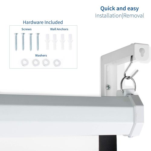 비보 [아마존베스트]Last purchased on November 15, 2018 VIVO Universal Wall Hanging 6 Adjustable L-Bracket Mount Plate Hook Kit for Projector Screens (MOUNT-PS01)