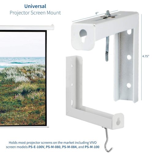 비보 [아마존베스트]Last purchased on November 15, 2018 VIVO Universal Wall Hanging 6 Adjustable L-Bracket Mount Plate Hook Kit for Projector Screens (MOUNT-PS01)