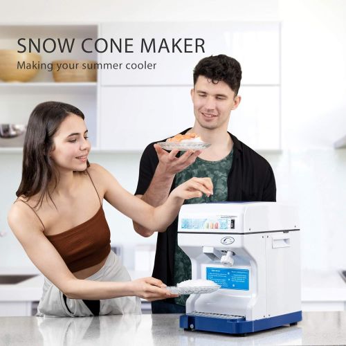 비보 VIVOHOME Electric Ice Crusher Shaver Snow Cone Maker Machine 265lbs/hr for Home and Commercial Use Blue