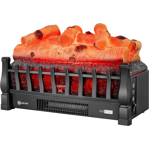 비보 [아마존베스트]VIVOHOME 110V Electric Fireplace Log Set Heater with Glowing Ember Bed and Remote Controller Black