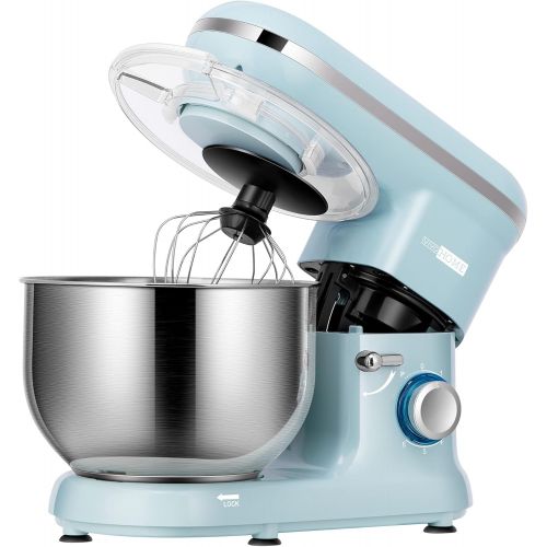 비보 [아마존베스트]VIVOHOME Stand Mixer, 650W 6 Speed 6 Quart Tilt-Head Kitchen Electric Food Mixer with Beater, Dough Hook and Wire Whip, Red, ETL Listed