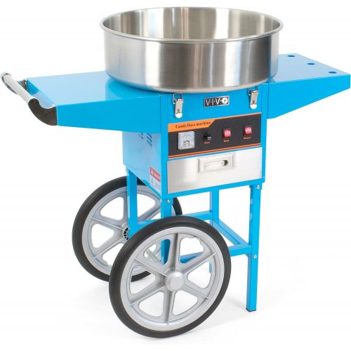 비보 [아마존베스트]VIVO Blue Electric Commercial Cotton Candy Machine, Candy Floss Maker with Cart CANDY-V002B
