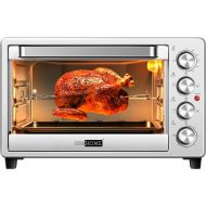 VIVOHOME Convection Toaster Oven 6 Slice 1600 Watts, Easy To Operate, ?Extra-Large 37QT, Stainless Steel, Silver