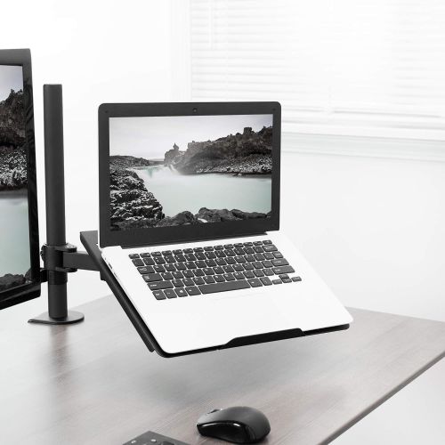 비보 [아마존베스트]VIVO Single Laptop Notebook Desk Mount Stand - Fully Adjustable Extension with C Clamp (STAND-V001L)