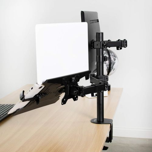 비보 [아마존베스트]VIVO Universal Adjustable 10 to 15.6 inch Laptop Mount Holder for VESA Compatible Monitor Arms, Notebook Tray Stand-LAP3