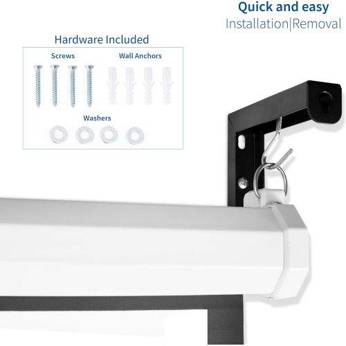 비보 [아마존베스트]VIVO Universal Wall Hanging 6 inch Adjustable L-Bracket Mount Plate Kit for Projector Screen, Black, MOUNT-PS01B