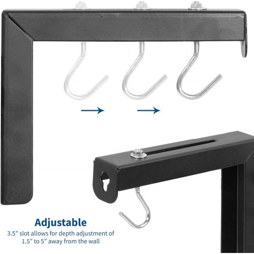 비보 [아마존베스트]VIVO Universal Wall Hanging 6 inch Adjustable L-Bracket Mount Plate Kit for Projector Screen, Black, MOUNT-PS01B