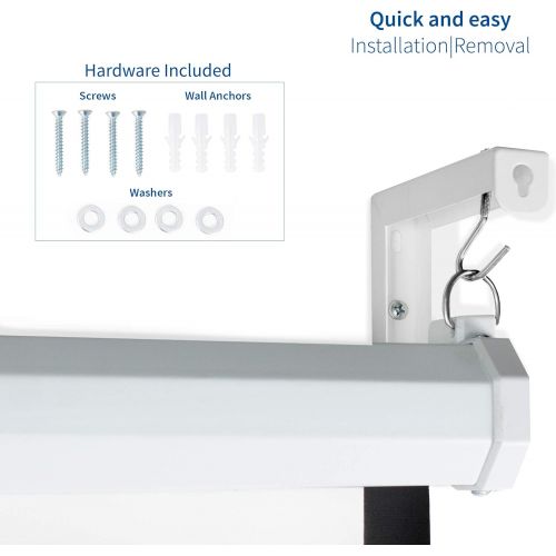 비보 VIVO Wall Hanging 6 Adjustable L-Bracket Mount Plate Hook Kit for Projector Screens (MOUNT-PS01)