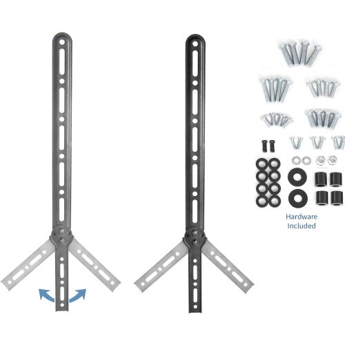 비보 VIVO Universal Sound Bar Steel Bracket Speaker Mount Above or Below Wall Mounted TV, Fits Behind 23 to 65 inches Screens, 33 lbs. Capacity, Mount-SPSB2