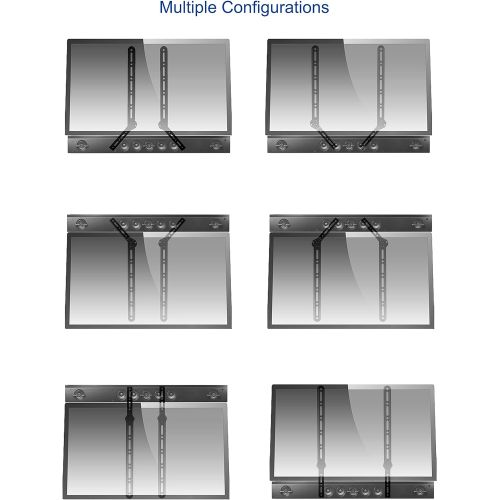 비보 VIVO Universal Sound Bar Steel Bracket Speaker Mount Above or Below Wall Mounted TV, Fits Behind 23 to 65 inches Screens, 33 lbs. Capacity, Mount-SPSB2