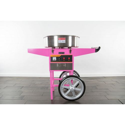 비보 Electric Commercial Cotton Candy MachineCandy Floss Maker Pink Cart Stand VIVO (CANDY-V002)