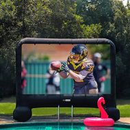 VIVOHOME 17ft Indoor and Outdoor Inflatable Blow up Mega Movie Projection Screen