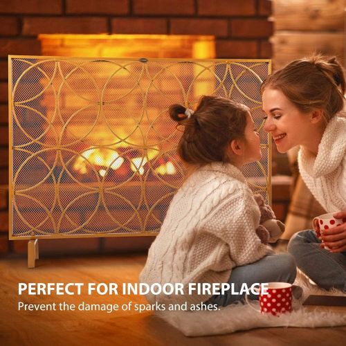 비보 VIVOHOME 50 Inch 750W / 1500W Wall Mounted and in Wall Recessed Electric Fireplace Heater with Fireplace Screen