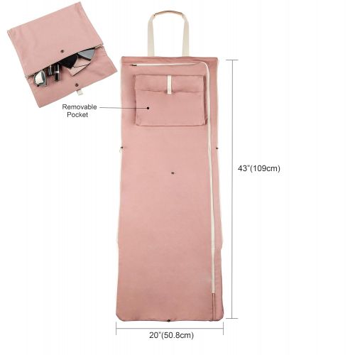  VIVOCASE Premium Canvas Versatile Carry On Garment Bag for Business and Travel (Pink)