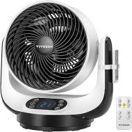 VIVOSUN 13 Inch Air Circulator Fan, 45W Strong Wind Floor Fan, Oscillating Table Fan, 3 Speeds Settings, with Remote Control for Home, Dorm, Office, ETL Certified