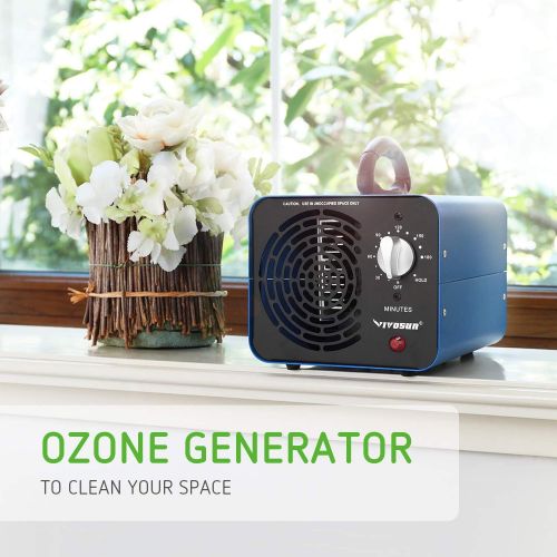  [아마존베스트]VIVOSUN Industrial Commercial Ozone Generator, 10000mg/h O3 Air Purifier Deodorizer Sterilizer, Home Air Ionizers for Odor Eliminator Removal for Rooms, Hotels and Farms