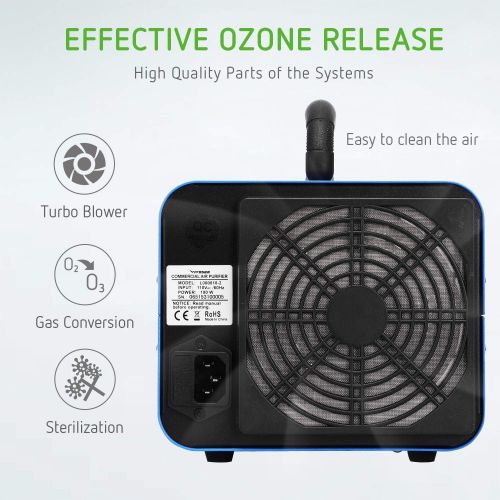  [아마존베스트]VIVOSUN Industrial Commercial Ozone Generator, 10000mg/h O3 Air Purifier Deodorizer Sterilizer, Home Air Ionizers for Odor Eliminator Removal for Rooms, Hotels and Farms