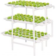 Visit the VIVOSUN Store VIVOSUN Hydroponic Grow Kit, 3 Layers 108 Plant Sites 12 PVC Pipes Hydroponics Growing System with Water Pump, Pump Timer, Nest Basket and Sponge for Leafy Vegetables