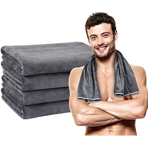  VIVOTE Microfiber Gym Towels Sports Sweat Towel Super Absorbent Ultra Soft Multi Purpose Man Women Fitness Workout Travel Camping Hiking Yoga 16 Inch X 32 Inch