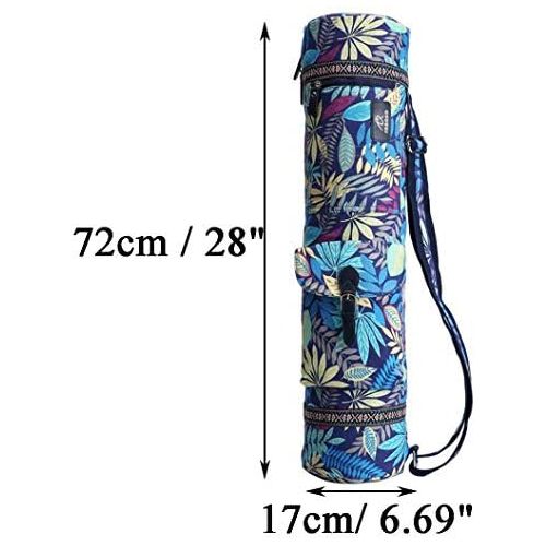  [아마존베스트]VIianber Vianber Yoga Mat Bag, Foldable Canvas Yoga Exercise Mat Tote Sling Carrier Shoulder Bag