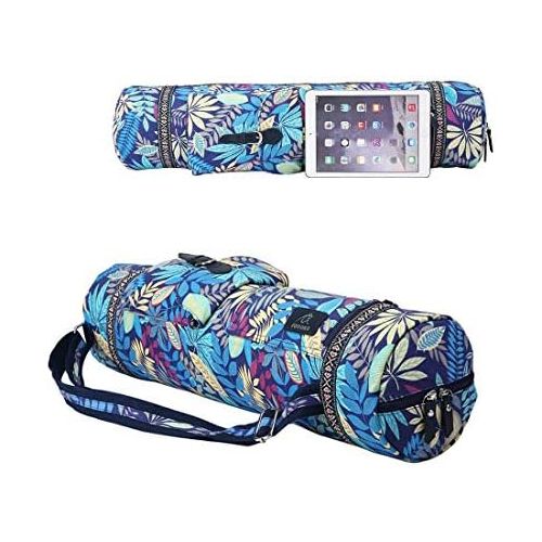  [아마존베스트]VIianber Vianber Yoga Mat Bag, Foldable Canvas Yoga Exercise Mat Tote Sling Carrier Shoulder Bag