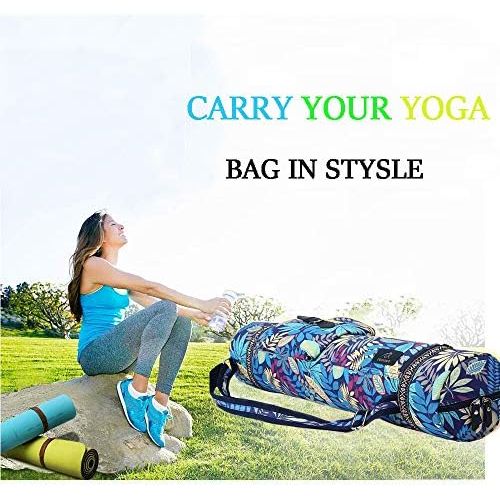  [아마존베스트]VIianber Vianber Yoga Mat Bag, Foldable Canvas Yoga Exercise Mat Tote Sling Carrier Shoulder Bag