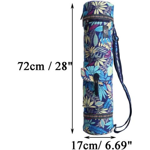  [아마존베스트]VIianber Vianber Yoga Mat Bag, Foldable Canvas Yoga Exercise Mat Tote Sling Carrier Shoulder Bag