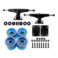 VJ Skateboard Truck and Wheel, 5.0 Skateboard Trucks w/Skateboard Crusier Wheel 60mm, Skateboard Bearings, Skateboard Screws, Skateboard Riser Pads