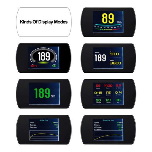  VJOYCAR 4.3 Universal GPS Speedometer Car HUD Head Up Display with Vehicle Speed MPH Odometer Engine RPM Coolant Automotive Computer OBD2 Scan Tool Faulty Code Reader