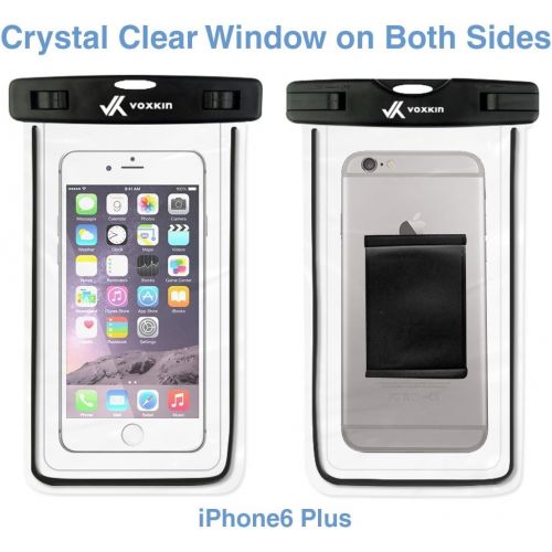  [아마존베스트]VK Voxkin [ Premium Quality ] Universal Waterproof Phone Holder with ARM Band & Lanyard - Best Grade Water Proof, Dustproof, Snowproof & Shockproof Pouch Bag Case for iPhone, Android and All