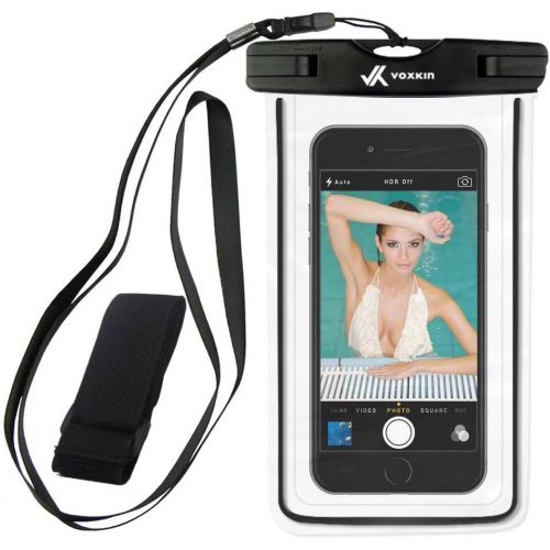  [아마존베스트]VK Voxkin [ Premium Quality ] Universal Waterproof Phone Holder with ARM Band & Lanyard - Best Grade Water Proof, Dustproof, Snowproof & Shockproof Pouch Bag Case for iPhone, Android and All