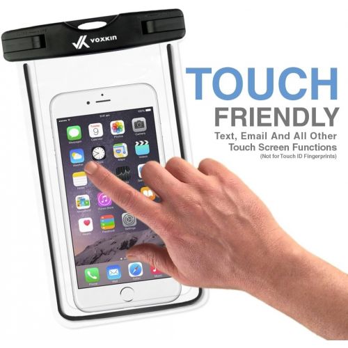  [아마존베스트]VK Voxkin [ Premium Quality ] Universal Waterproof Phone Holder with ARM Band & Lanyard - Best Grade Water Proof, Dustproof, Snowproof & Shockproof Pouch Bag Case for iPhone, Android and All