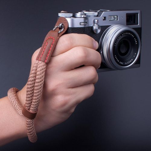  VKO Soft Camera Hand Strap, Wrist Strap Compatible with Fujifilm X-T4 X-T30 X-T3 X-T20 X-T2 X100F X100 X100S X100T J5 J4 J3 A6100 A6600 A6400 A6000 Camera Coffee