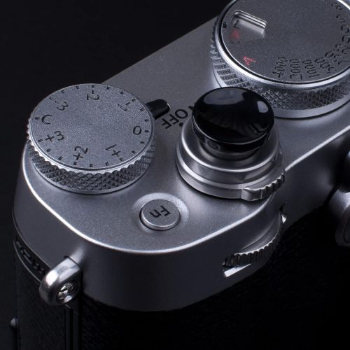  VKO Soft Metal Shutter Release Button Compatible with Fujifilm X-T30 X-T3 X100F X-T20 X-PRO2 XPRO-3 X30 X100T X100S X-E2 X-T10 X-T4 RX10 II III IV Camera Black Red Orange 11mm Conc