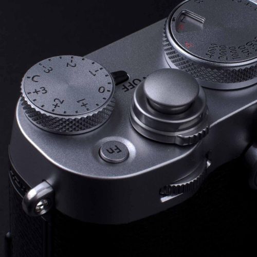  VKO Soft Metal Shutter Release Button Compatible with Fujifilm X-T30 X-T3 X100F X-T20 X-PRO2 XPRO-1 X10 X20 X30 X100 X100T X100S X-E2 X-T10 X-T2 Camera(10mm Convex Surface) Black R