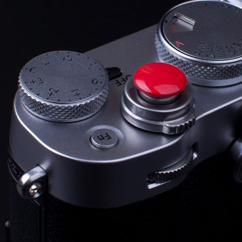  VKO Soft Metal Shutter Release Button Brass Compatible with Fujifilm X-T30 X-T3 X100F X-T20 X-PRO2 X30 X100T X100S X-E2 X-T2 X-E3 Pen-F Camera Black Red Dark-red Gray 10mm Convex S