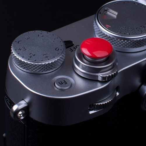  VKO Soft Metal Shutter Release Button Compatible with Fujifilm X-T30 X-T3 X100F X-T20 X-PRO2 X30 X100T X100S X-E2 X-T2 X-T10 M3 M6 M7 M8 M9 M10 Camera Black Red Orange 10mm Convex